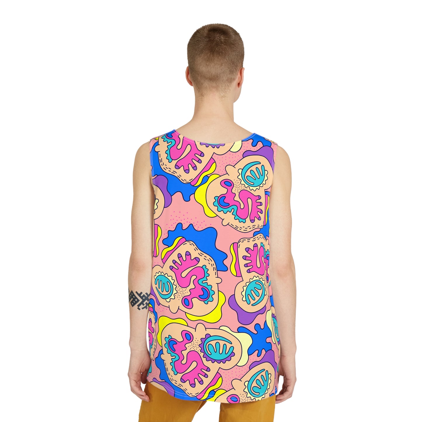 Men's Tank Top - Manuoka Pink Pattern