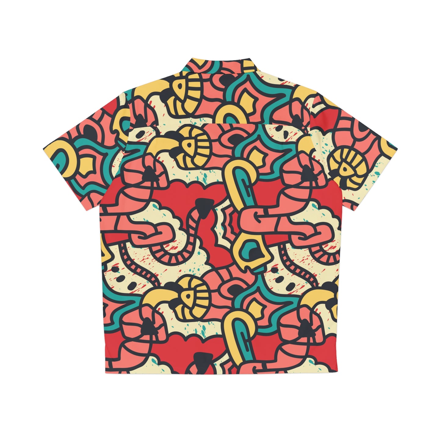 Men's Hawaiian Shirt Bohemian Vibe Red Pattern