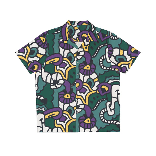 Men's Hawaiian Shirt Bohemian Vibe Green Pattern