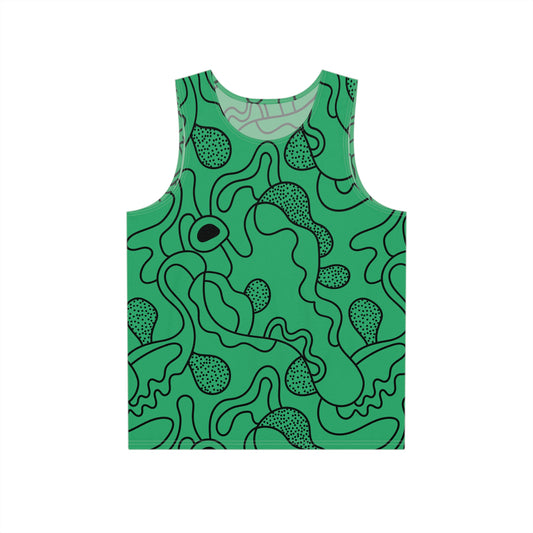 Men's Tank Top - Green Fish Eye Pattern