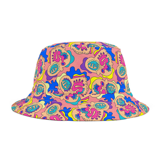 Unisex Bucket Hat - Manuoka Pink Pattern