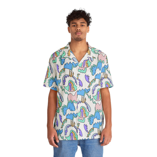 Men's Hawaiian Shirt Fukuoka Pattern