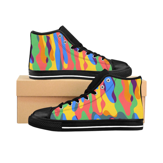 Men's Classic Sneakers - Vibrant California Pattern