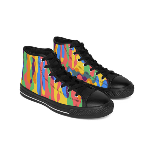 Men's Classic Sneakers - Vibrant California Pattern