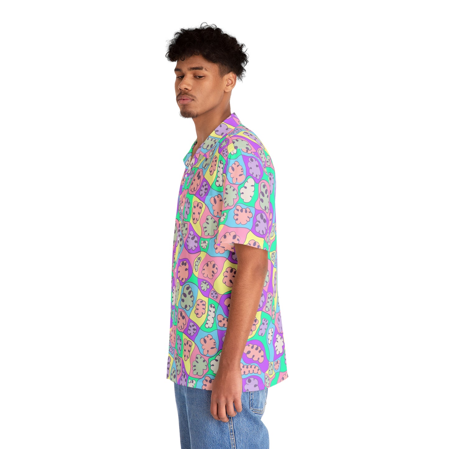 Men's Hawaiian Shirt Tiny Puzzle Pattern