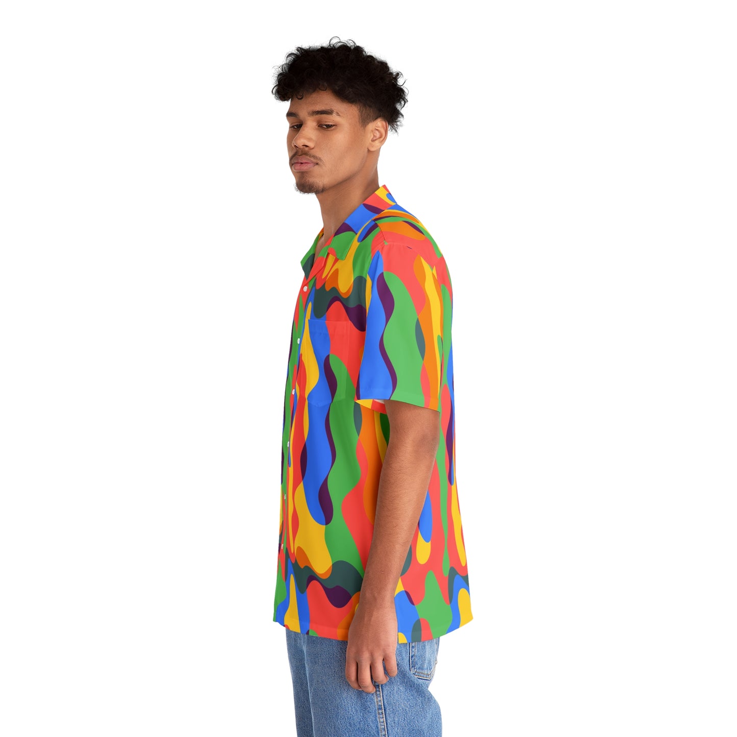 Men's Hawaiian Shirt Vibrant California Pattern