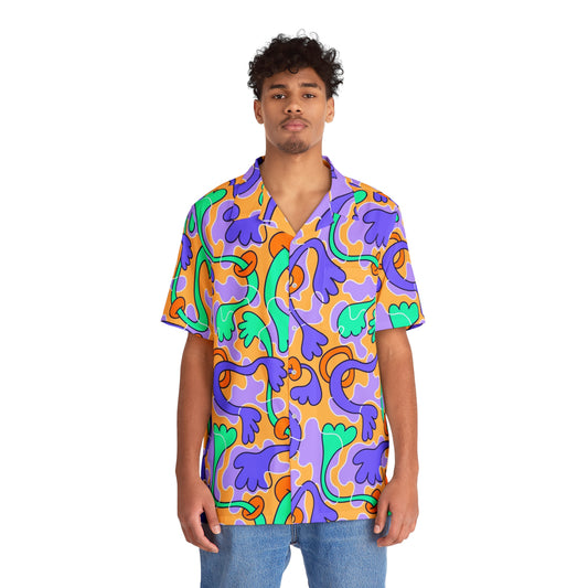 Men's Hawaiian Shirt Flora Abstracta Pattern